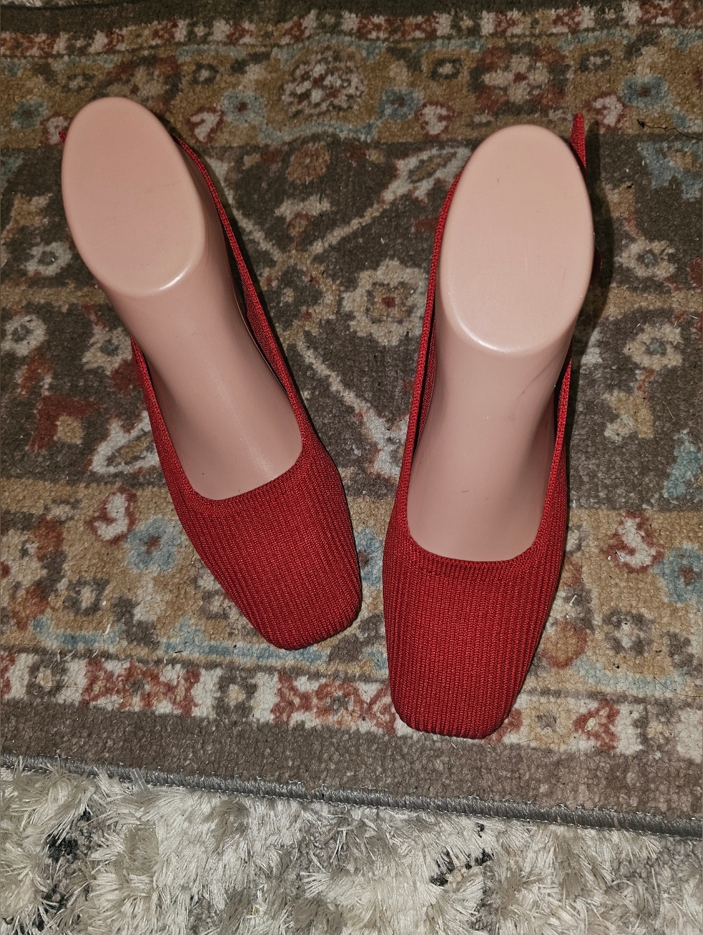 VIVAIA 'Margot' Mikko Ruby Red Heels/Slides Slingbacks Size 5.5-6/36 Excellent!